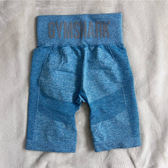 GYMSHARK Flex Cycling Shorts – Teal Marl/Light Grey - Picture 2 of 6